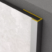 Aluminiowa listwa do wodoodpornych płyt Rocko - startowa (brązowa) 